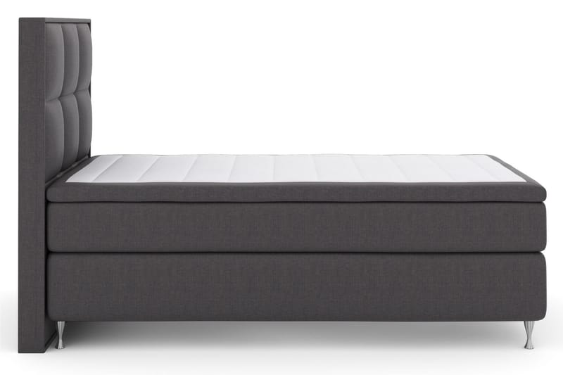 Select No 6 Komplett Sengepakke 120x200 Fast Memory/Pocket - Mørkegrå/Sølvben - Møbler - Senger - Komplett sengepakke