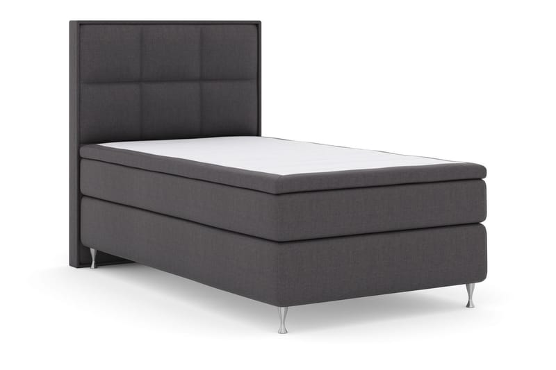 Select No 6 Komplett Sengepakke 120x200 Fast Memory/Pocket - Mørkegrå/Sølvben - Møbler - Senger - Komplett sengepakke