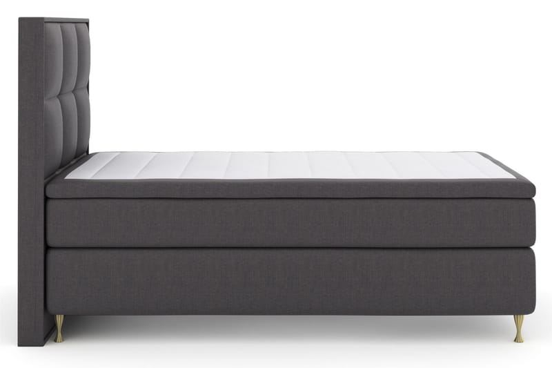 Select No 6 Komplett Sengepakke 120x200 Fast Memory/Pocket - Mørkegrå/V-formede Metallben - Møbler - Senger - Komplett sengepakke