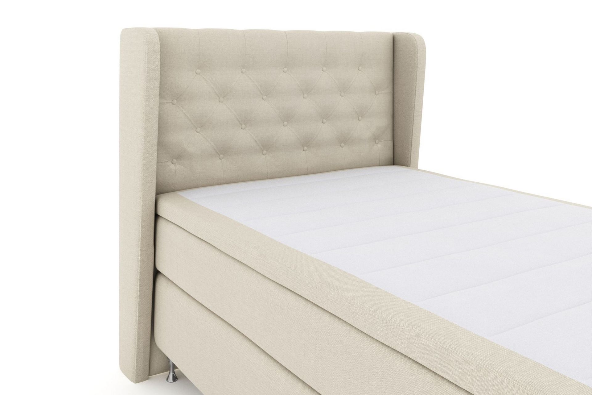 Select No 6 Komplett Sengepakke 120x200 Fast Watergel - Beige/Sølvben - Møbler - Senger - Komplett sengepakke
