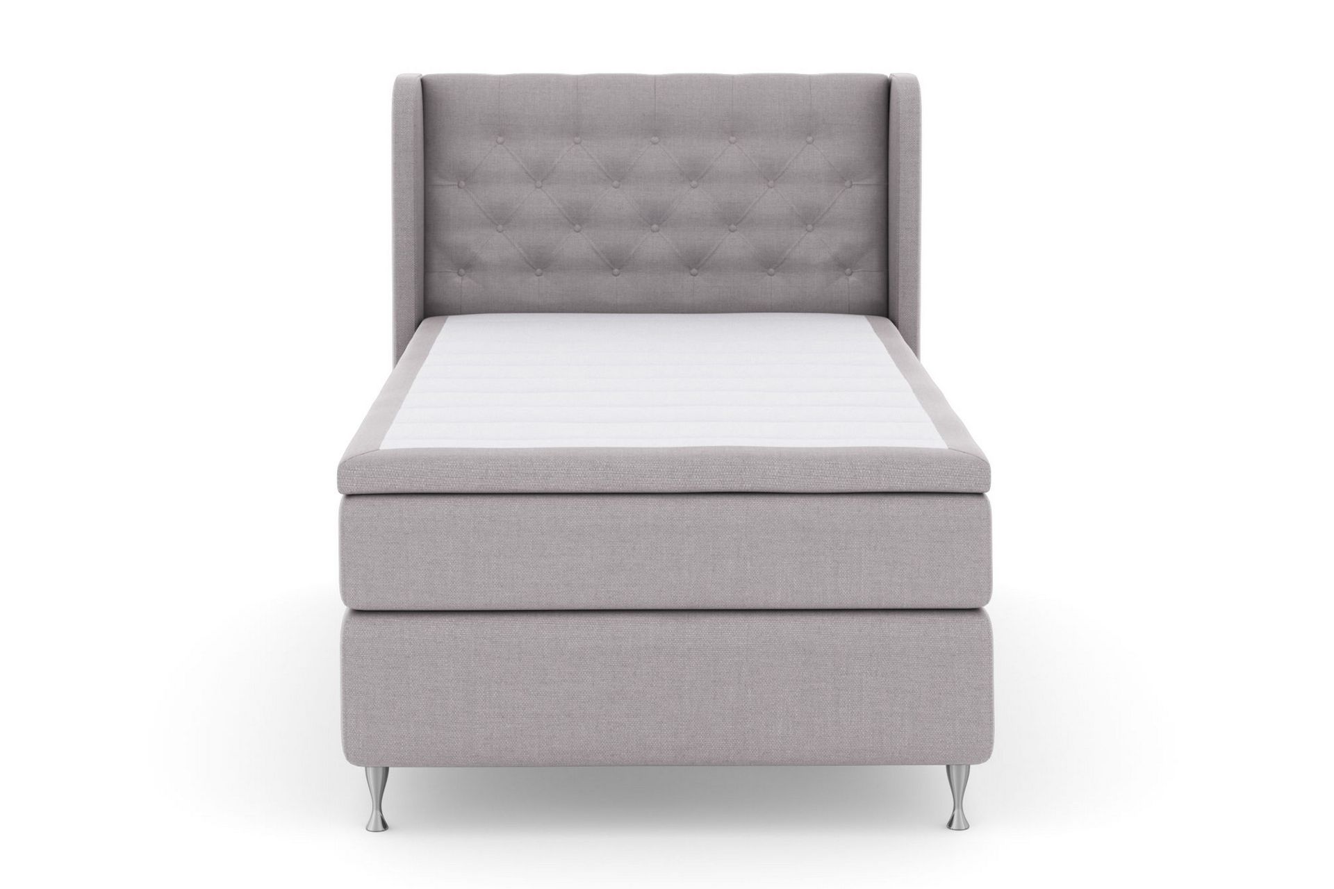 Select No 6 Komplett Sengepakke 120x200 Fast Watergel - Lysegrå/Sølvben - Møbler - Senger - Komplett sengepakke