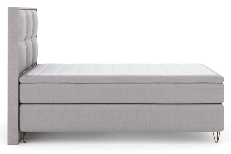 Select No 6 Komplett Sengepakke 120x200 Fast Watergel - Lysegrå/V-formede Metallben - Møbler - Senger - Komplett sengepakke