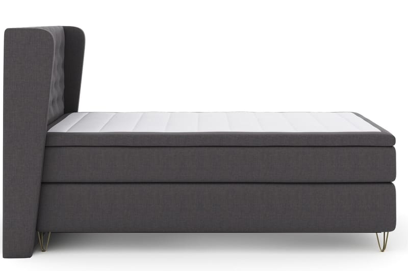 Select No 6 Komplett Sengepakke 120x200 Fast Watergel - Mørkegrå/V-formede Metallben - Møbler - Senger - Kontinentalsenger