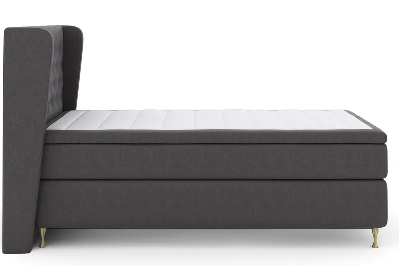 Select No 6 Komplett Sengepakke 120x200 Medium Lateks/Memory - Mørkegrå/Gullben - Møbler - Senger - Kontinentalsenger
