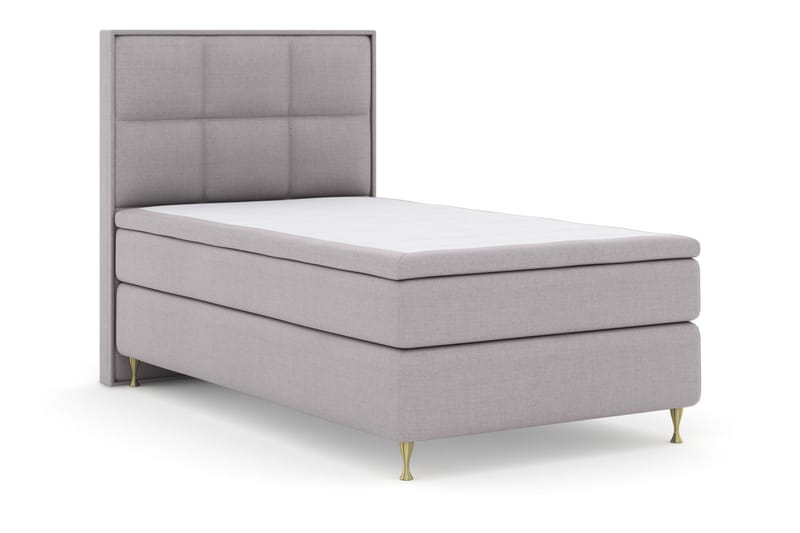 Select No 6 Komplett Sengepakke 120x200 Medium Memory/Pocket - Lysegrå/Gullben - Møbler - Senger - Komplett sengepakke
