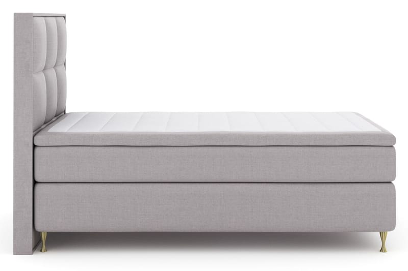Select No 6 Komplett Sengepakke 120x200 Medium Memory/Pocket - Lysegrå/Gullben - Møbler - Senger - Komplett sengepakke