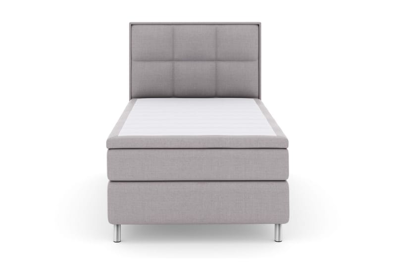 Select No 6 Komplett Sengepakke 120x200 Medium Memory/Pocket - Lysegrå/Metallben - Møbler - Senger - Kontinentalsenger