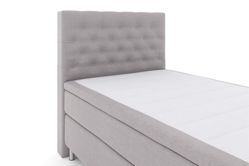 Select No 6 Komplett Sengepakke 120x200 Medium Memory/Pocket - Lysegrå/Metallben - Møbler - Senger - Komplett sengepakke