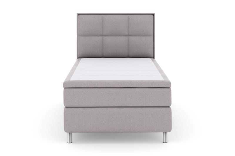 Select No 6 Komplett Sengepakke 120x200 Medium Memory/Pocket - Lysegrå/Metallben - Møbler - Senger - Komplett sengepakke