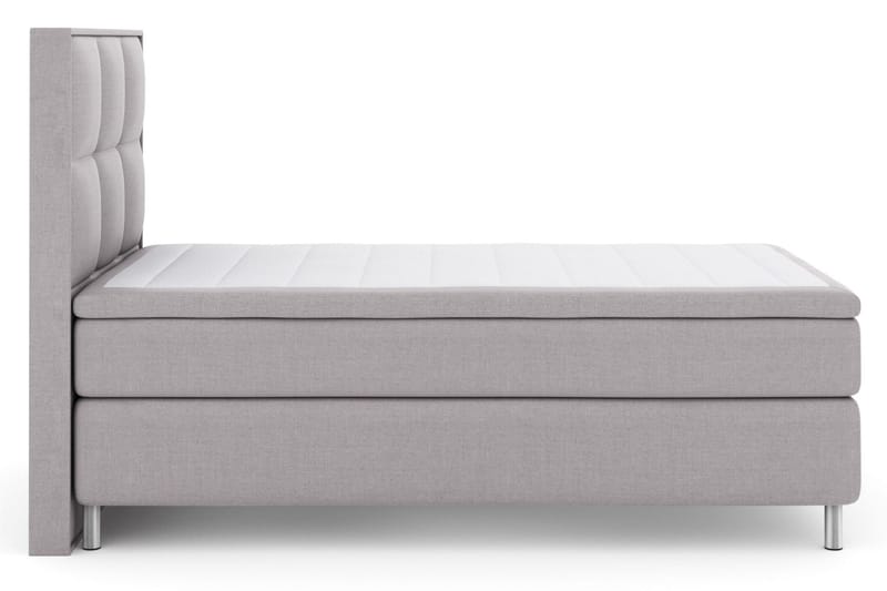 Select No 6 Komplett Sengepakke 120x200 Medium Memory/Pocket - Lysegrå/Metallben - Møbler - Senger - Komplett sengepakke