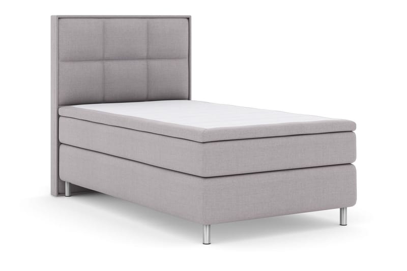 Select No 6 Komplett Sengepakke 120x200 Medium Memory/Pocket - Lysegrå/Metallben - Møbler - Senger - Kontinentalsenger