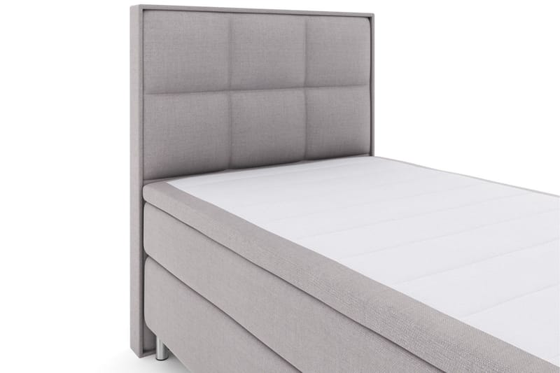 Select No 6 Komplett Sengepakke 120x200 Medium Memory/Pocket - Lysegrå/Metallben - Møbler - Senger - Kontinentalsenger