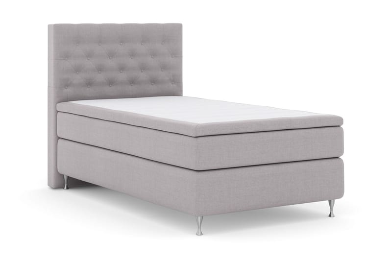 Select No 6 Komplett Sengepakke 120x200 Medium Memory/Pocket - Lysegrå/Sølvben - Møbler - Senger - Komplett sengepakke