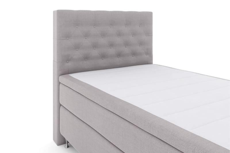 Select No 6 Komplett Sengepakke 120x200 Medium Memory/Pocket - Lysegrå/Sølvben - Møbler - Senger - Komplett sengepakke