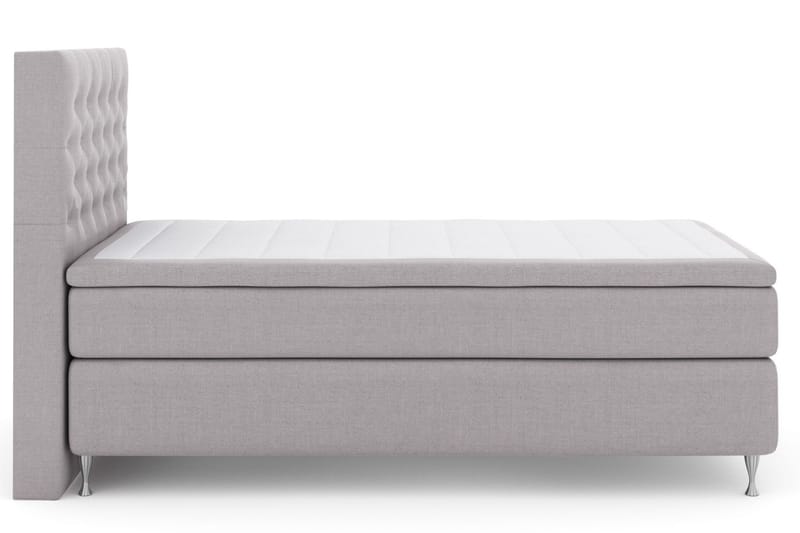 Select No 6 Komplett Sengepakke 120x200 Medium Memory/Pocket - Lysegrå/Sølvben - Møbler - Senger - Komplett sengepakke