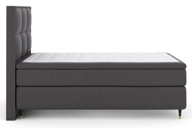 Select No 6 Komplett Sengepakke 120x200 Medium Memory/Pocket - Mørkegrå/Gullben - Møbler - Senger - Komplett sengepakke