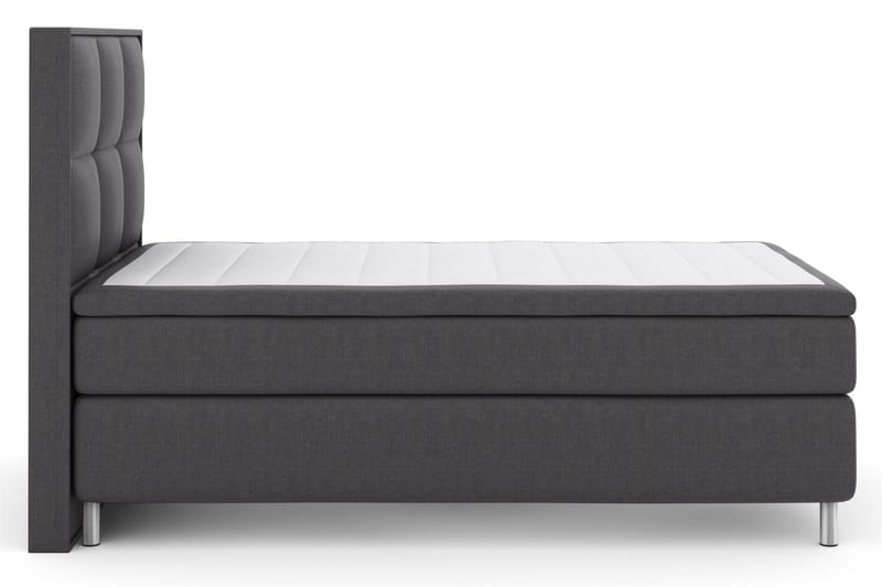 Select No 6 Komplett Sengepakke 120x200 Medium Memory/Pocket - Mørkegrå/Metallben - Møbler - Senger - Kontinentalsenger