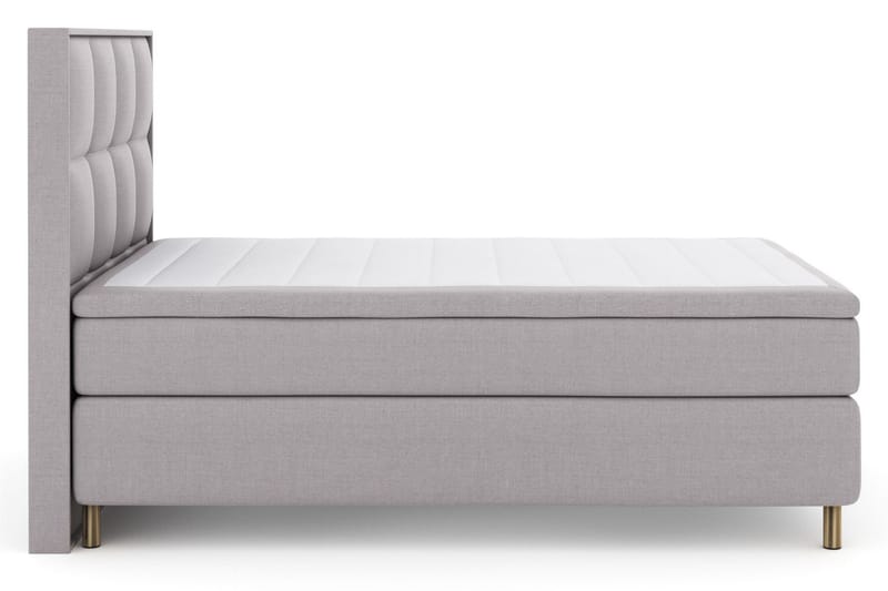 Select No 6 Komplett Sengepakke 140x200 Fast Memory/Pocket - Lysegrå/Kopperben - Møbler - Senger - Komplett sengepakke