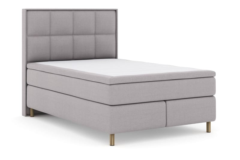 Select No 6 Komplett Sengepakke 140x200 Fast Memory/Pocket - Lysegrå/Kopperben - Møbler - Senger - Komplett sengepakke