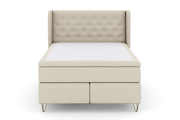 Select No 6 Komplett Sengepakke 140x200 Fast Watergel - Beige/V-formede Metallben - Møbler - Senger - Komplett sengepakke