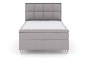 Select No 6 Komplett Sengepakke 140x200 Fast Watergel - Lysegrå/V-formede Metallben - Møbler - Senger - Komplett sengepakke