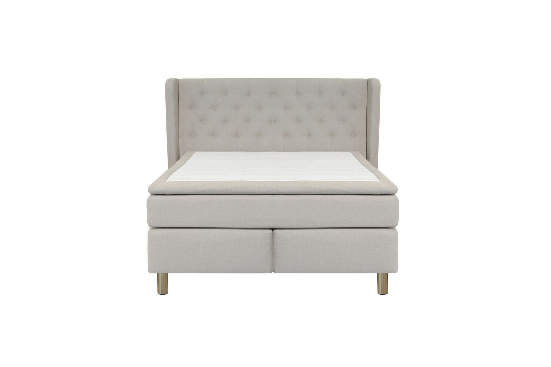 Select No 6 Komplett Sengepakke 140x200 Fast/Medium Watergel - Beige/Kobberben