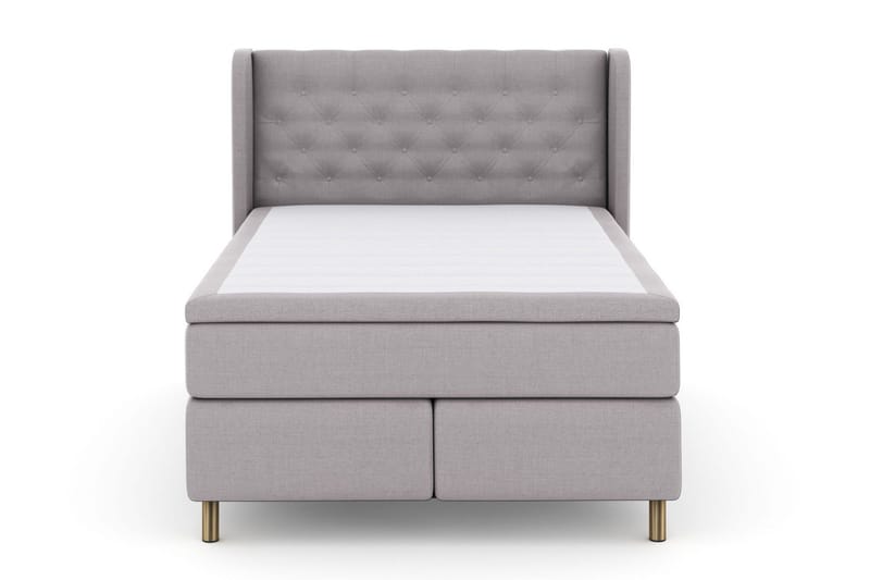 Select No 6 Komplett Sengepakke 140x200 Fast/Medium Watergel - Lysegrå/Kopperben - Møbler - Senger - Kontinentalsenger