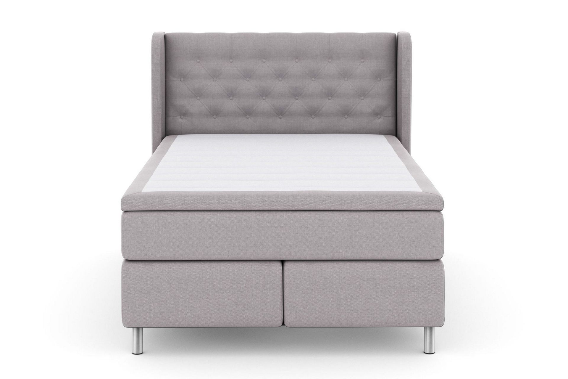 Select No 6 Komplett Sengepakke 140x200 Fast/Medium Watergel - Lysegrå/Metallben