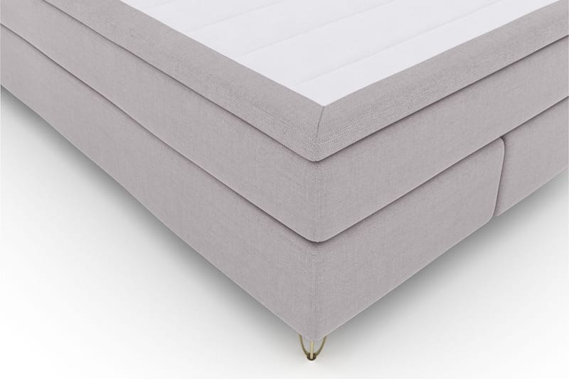 Select No 6 Komplett Sengepakke 140x200 Fast/Medium Watergel - Lysegrå/V-formede Metallben - Møbler - Senger - Kontinentalsenger