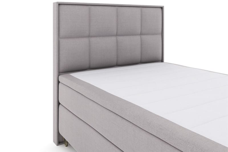 Select No 6 Komplett Sengepakke 140x200 Fast/Medium Watergel - Lysegrå/V-formede Metallben - Møbler - Senger - Kontinentalsenger
