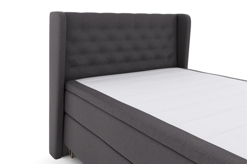 Select No 6 Komplett Sengepakke 140x200 Fast/Medium Watergel - Mørkegrå/V-formede Metallben - Møbler - Senger - Kontinentalsenger
