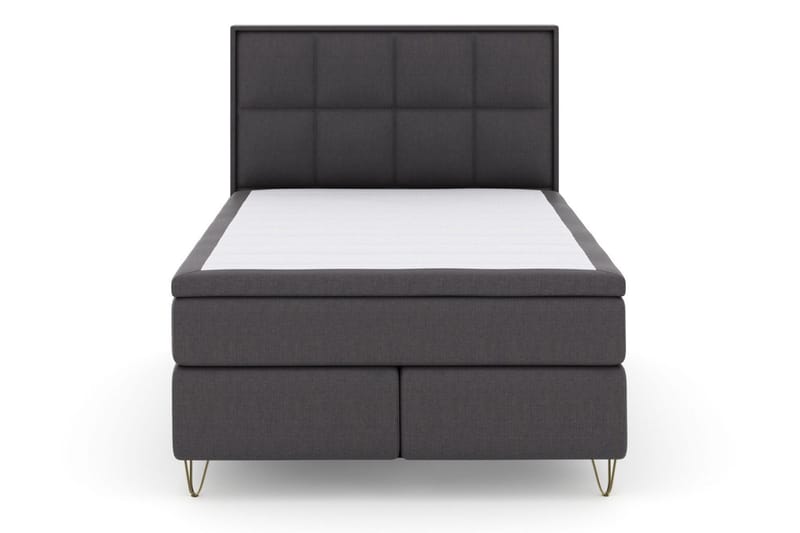 Select No 6 Komplett Sengepakke 140x200 Fast/Medium Watergel - Mørkegrå/V-formede Metallben - Møbler - Senger - Kontinentalsenger