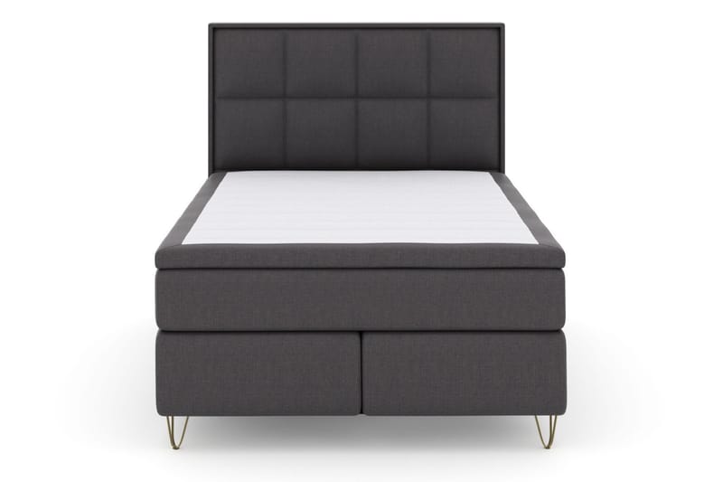 Select No 6 Komplett Sengepakke 140x200 Fast/Medium Watergel - Mørkegrå/V-formede Metallben - Møbler - Senger - Kontinentalsenger