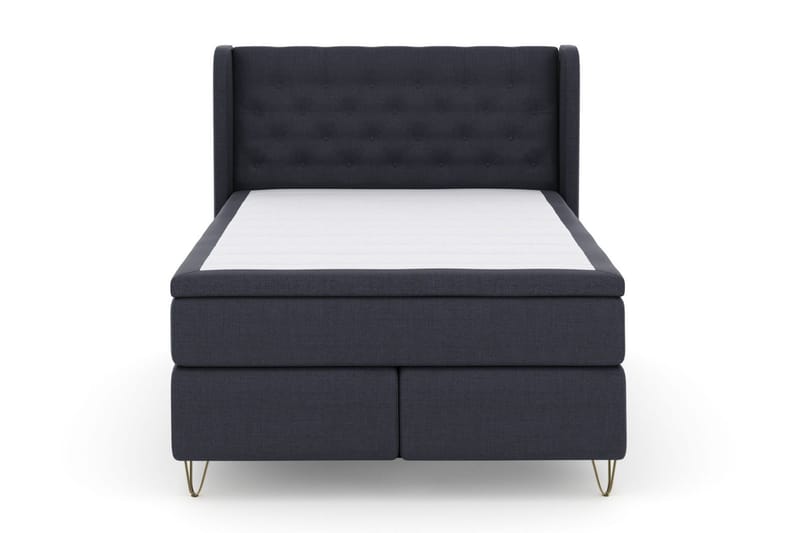 Select No 6 Komplett Sengepakke 140x200 F/M Lateks/Memory, Blå/V-formede Metallben