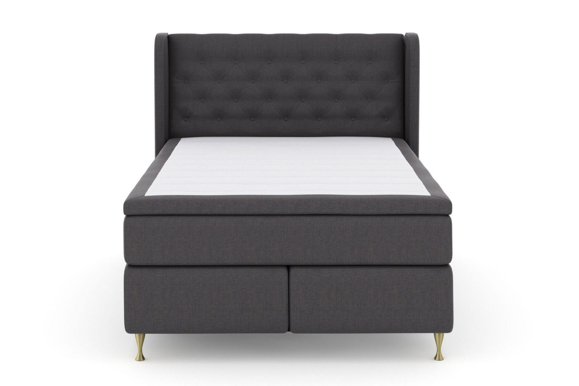 Select No 6 Komplett Sengepakke 140x200 F/M Lateks/Memory - Mørkegrå/Gullben