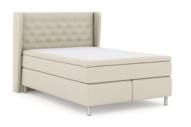 Select No 6 Komplett Sengepakke 140x200 F/M Memory/Pocket - Beige/Metallben - Møbler - Senger - Kontinentalsenger