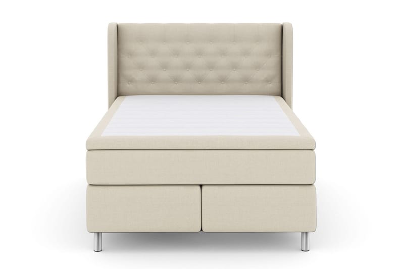Select No 6 Komplett Sengepakke 140x200 F/M Memory/Pocket, Beige/Metallben