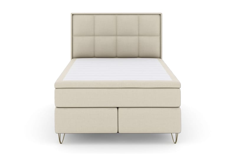 Select No 6 Komplett Sengepakke 140x200 F/M Memory/Pocket, Beige/V-formede Metallben