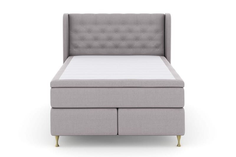 Select No 6 Komplett Sengepakke 140x200 F/M Memory/Pocket - Lysegrå/Gullben - Møbler - Senger - Kontinentalsenger