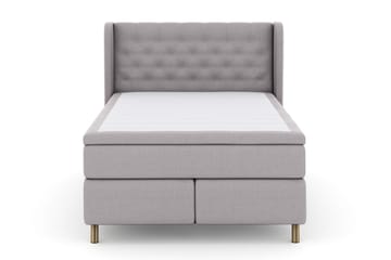Select No 6 Komplett Sengepakke 140x200 F/M Memory/Pocket - Lysegrå/Kopperben - Møbler - Senger - Komplett sengepakke