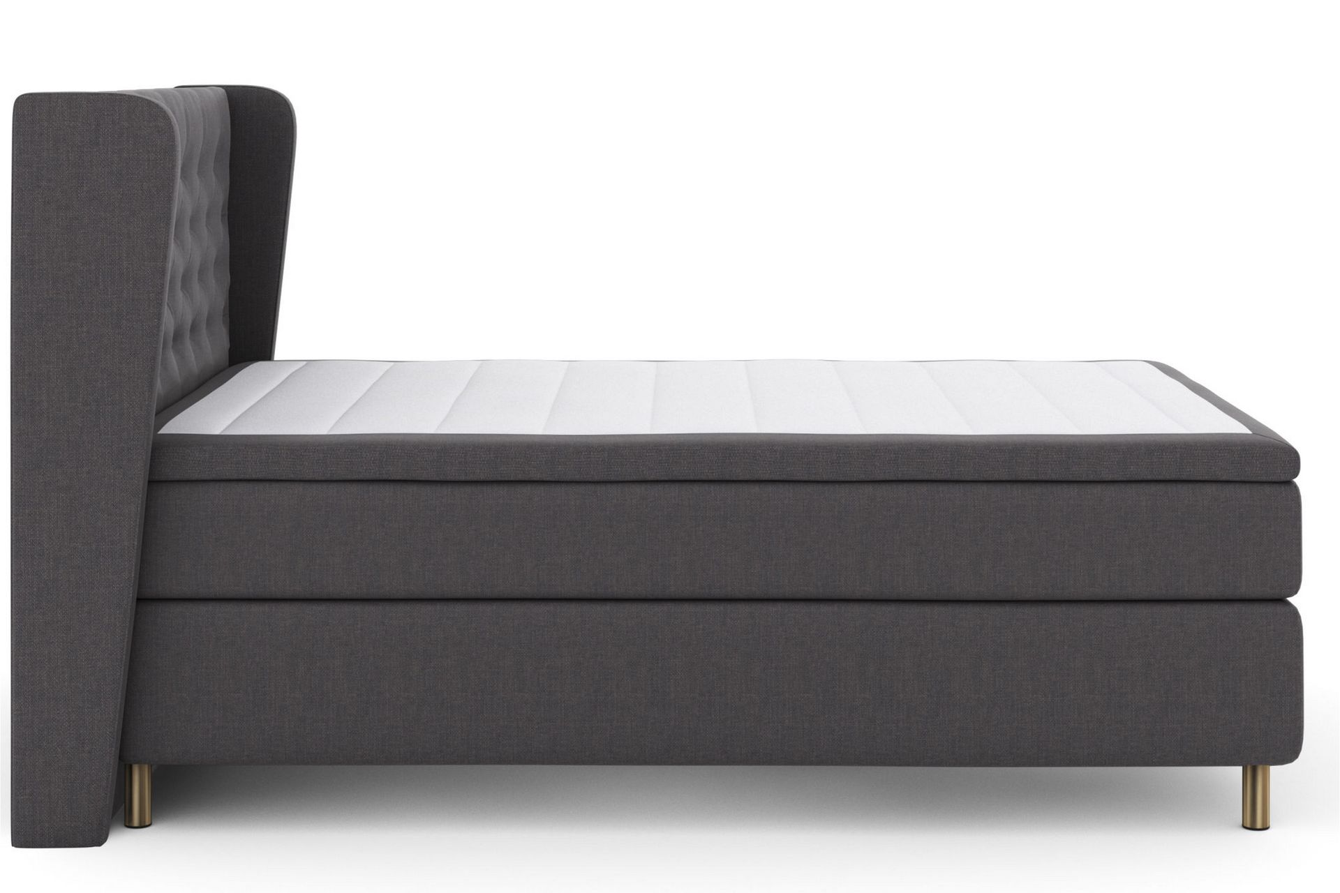 Select No 6 Komplett Sengepakke 140x200 F/M Memory/Pocket - Mørkegrå/Kobberben - Møbler - Senger - Komplett sengepakke