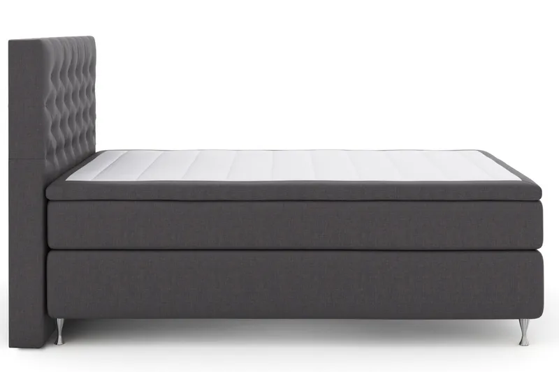 Select No 6 Komplett Sengepakke 140x200 F/M Memory/Pocket - Mørkegrå/Sølvben - Møbler - Senger - Kontinentalsenger