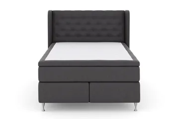 Select No 6 Komplett Sengepakke 140x200 F/M Memory/Pocket - Mørkegrå/Sølvben - Møbler - Senger - Kontinentalsenger