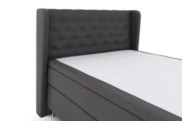 Select No 6 Komplett Sengepakke 140x200 F/M Memory/Pocket - Mørkegrå/Sølvben - Møbler - Senger - Kontinentalsenger