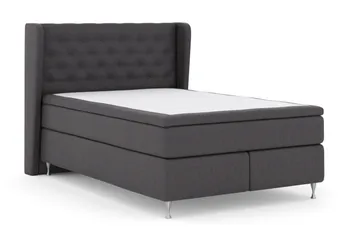 Select No 6 Komplett Sengepakke 140x200 F/M Memory/Pocket - Mørkegrå/Sølvben - Møbler - Senger - Kontinentalsenger
