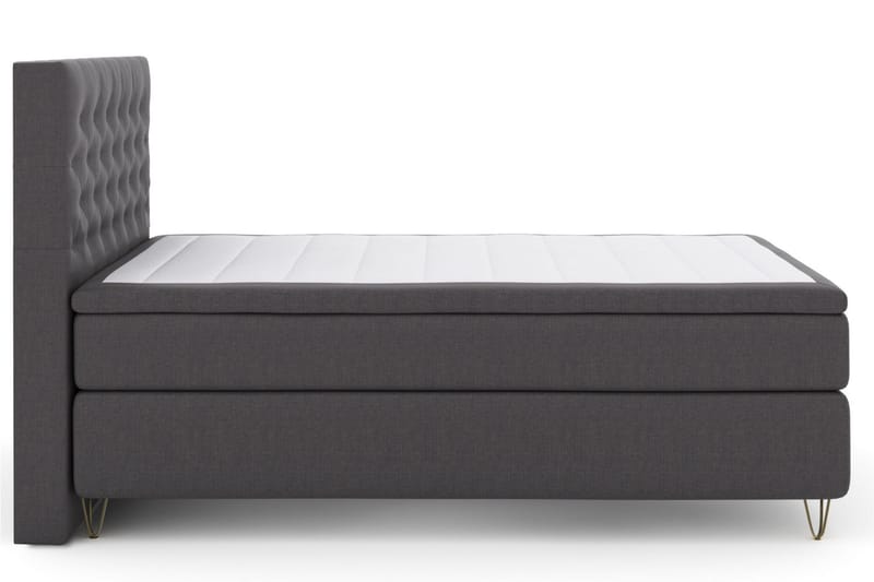 Select No 6 Komplett Sengepakke 140x200 F/M Memory/Pocket - Mørkegrå/V-formede Metallben - Møbler - Senger - Kontinentalsenger