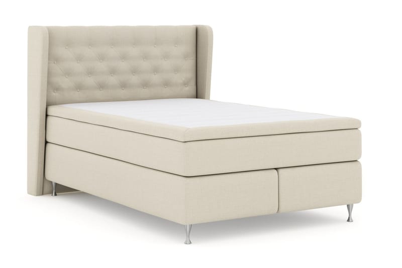 Select No 6 Komplett Sengepakke 140x200 Medium Lateks/Memory - Beige/Sølvben - Møbler - Senger - Komplett sengepakke