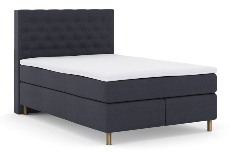 Select No 6 Komplett Sengepakke 140x200 Medium Memory/Pocket - Blå/Kobberben - Møbler - Senger - Komplett sengepakke