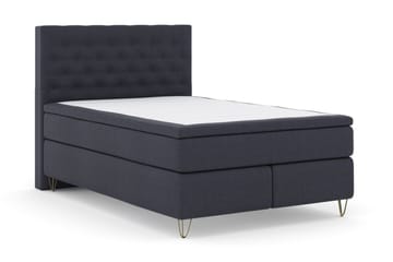 Select No 6 Komplett Sengepakke 140x200 Medium Memory/Pocket - Blå/V-formede Metallben - Møbler - Senger - Komplett sengepakke