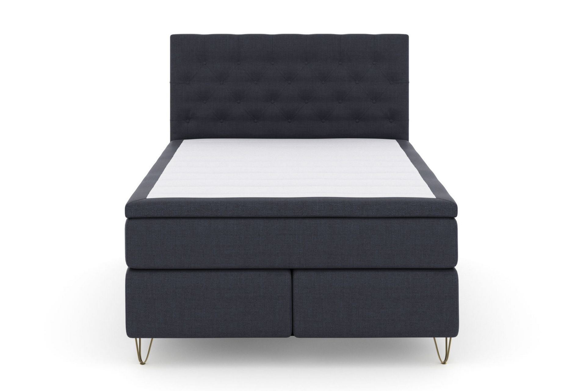 Select No 6 Komplett Sengepakke 140x200 Medium Memory/Pocket - Blå/V-formede Metallben - Møbler - Senger - Komplett sengepakke